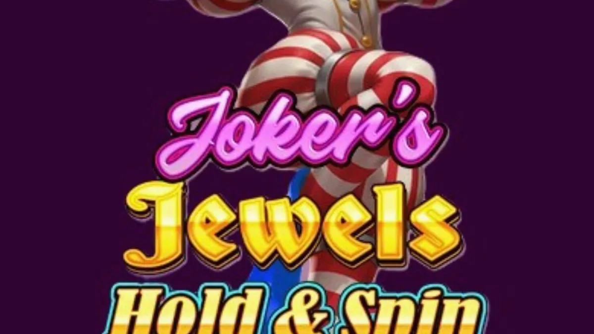 Tampilan visual mesin slot Joker’s Jewels Hold & Spin dengan simbol Joker dan permata